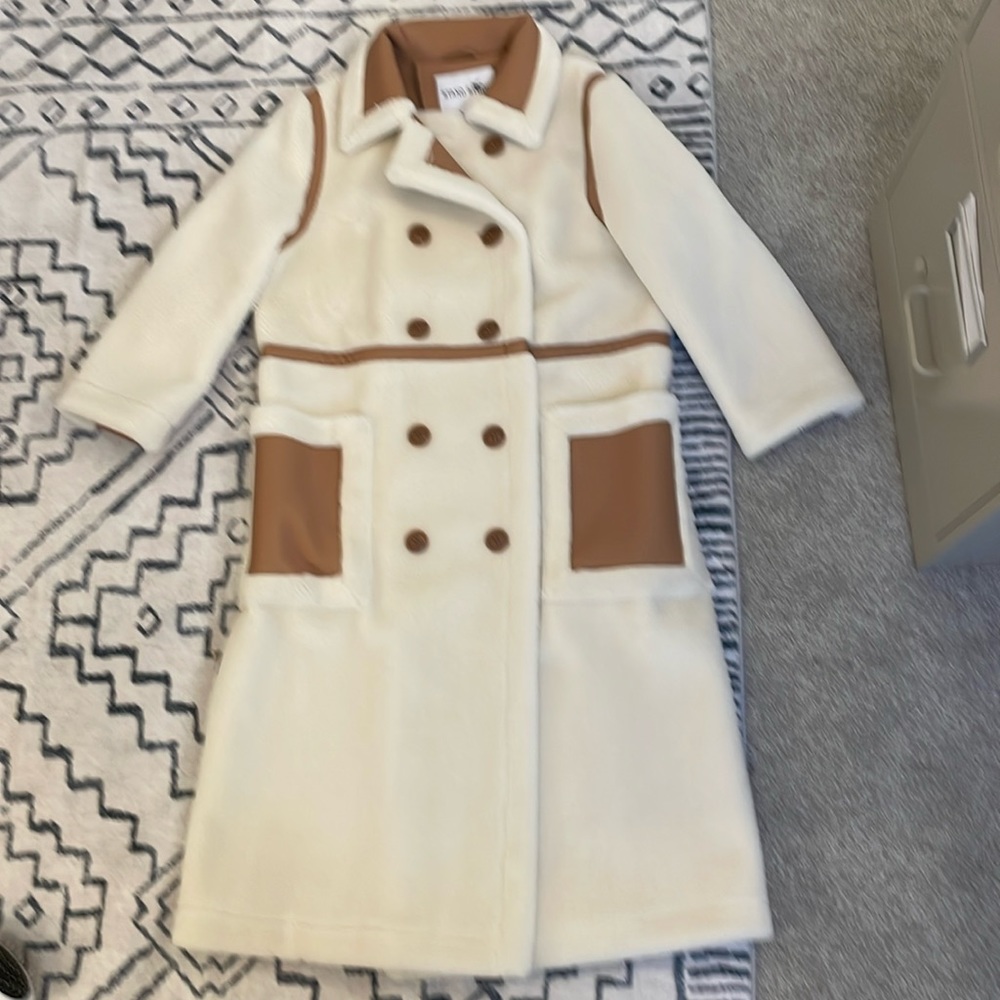 Stand Studio Faux leather lined Sherpa Coat
